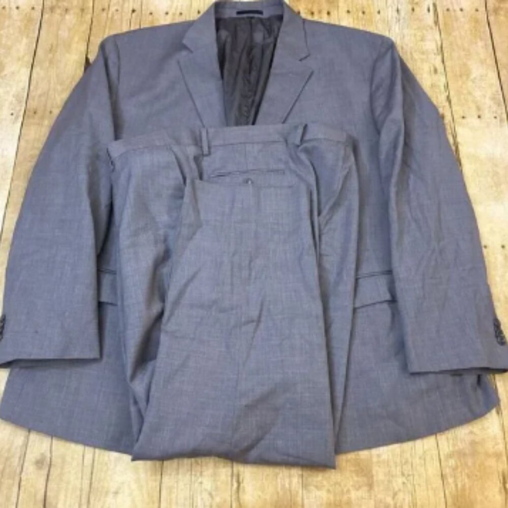 Jos A Bank 1905 Suit Light Gray Tailored Fit 52R 42W 27I